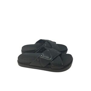 Aerosoles Lina Sandal Women's Size 9.5 M Black Quilted Studded